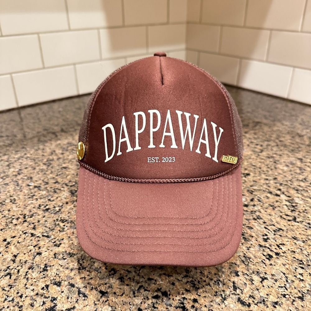 OTTO DAPPAWAY EST 2023 Trucker Hat Men's One Size Snapback Brown Polyester